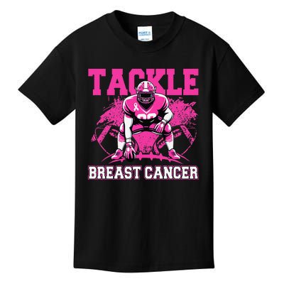 Tackle Football Breast Cancer Awareness Pin.K Ribbon Women Kids T-Shirt