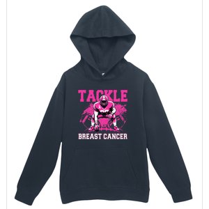 Tackle Football Breast Cancer Awareness Pin.K Ribbon Women Urban Pullover Hoodie