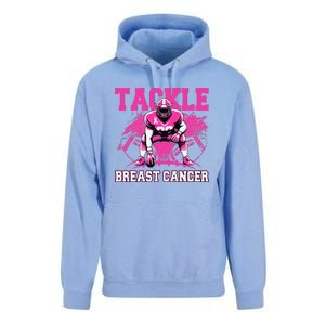 Tackle Football Breast Cancer Awareness Pin.K Ribbon Women Unisex Surf Hoodie