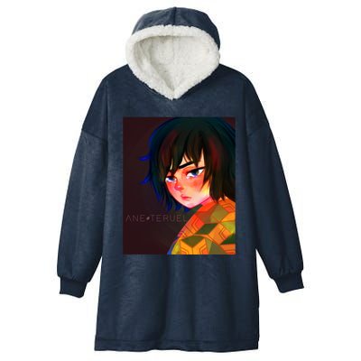 Tomioka Fanart By Ane Teruel Premium Scoop Hooded Wearable Blanket