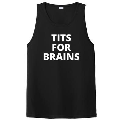 Tits For Brains Funny Tits Quote Cool Tits Feminist Idea PosiCharge Competitor Tank