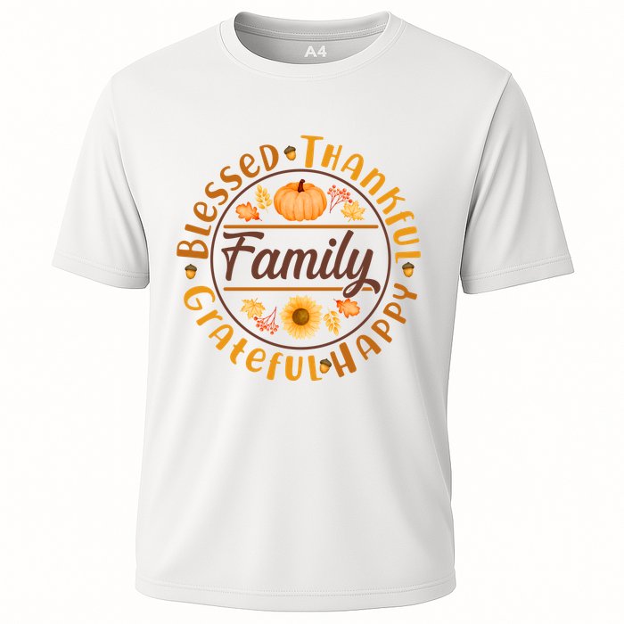 Thanksgiving Family Blessed Thankful Grateful Happy Emblem Performance Shirt