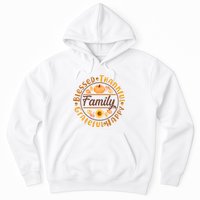 Thanksgiving Family Blessed Thankful Grateful Happy Emblem Hoodie