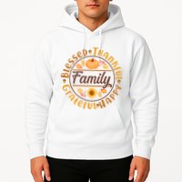 Thanksgiving Family Blessed Thankful Grateful Happy Emblem Hoodie