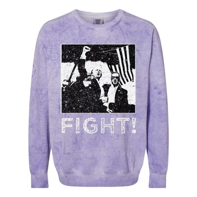 Trump Fist Bump Flight Rally Assault Colorblast Crewneck Sweatshirt