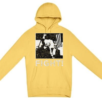 Trump Fist Bump Flight Rally Assault Premium Pullover Hoodie