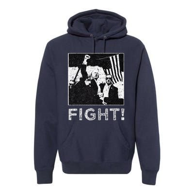 Trump Fist Bump Flight Rally Assault Premium Hoodie