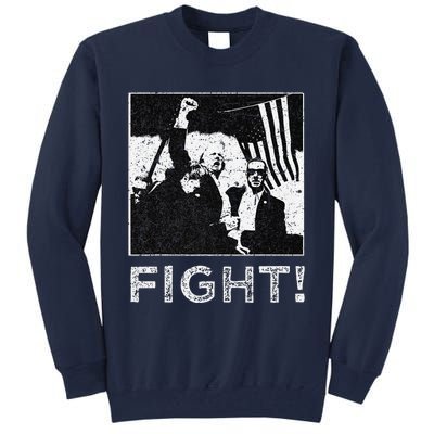 Trump Fist Bump Flight Rally Assault Tall Sweatshirt