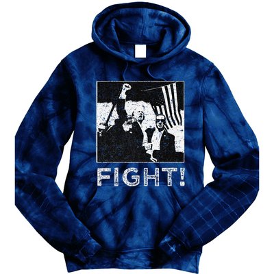 Trump Fist Bump Flight Rally Assault Tie Dye Hoodie