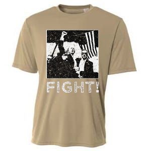 Trump Fist Bump Flight Rally Assault Cooling Performance Crew T-Shirt