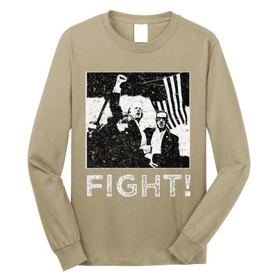 Trump Fist Bump Flight Rally Assault Long Sleeve Shirt