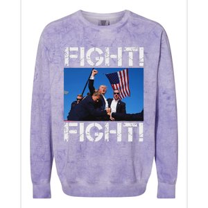 Trump Fight Bold Election 2024 Design Colorblast Crewneck Sweatshirt