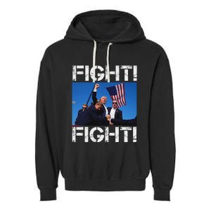 Trump Fight Bold Election 2024 Design Garment-Dyed Fleece Hoodie