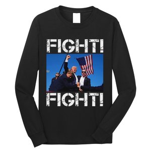 Trump Fight Bold Election 2024 Design Long Sleeve Shirt