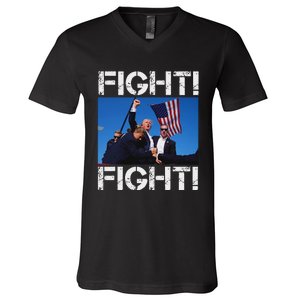 Trump Fight Bold Election 2024 Design V-Neck T-Shirt