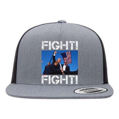 Trump Fight Bold Election 2024 Design Flat Bill Trucker Hat