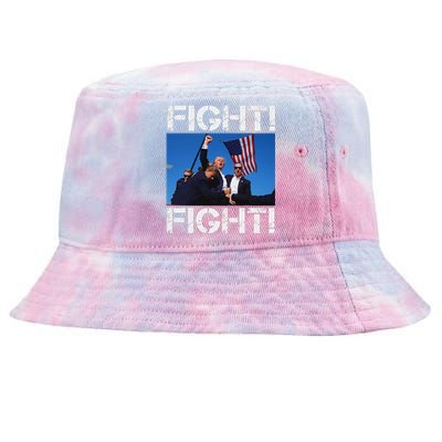 Trump Fight Bold Election 2024 Design Tie-Dyed Bucket Hat