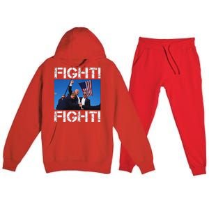 Trump Fight Bold Election 2024 Design Premium Hooded Sweatsuit Set