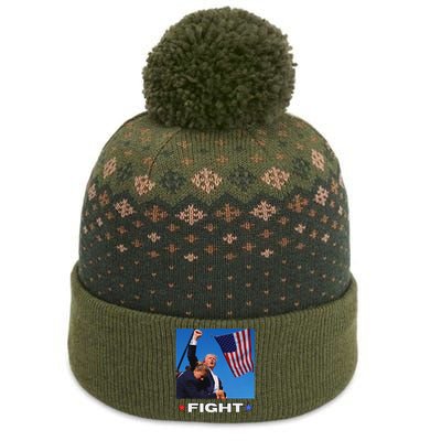 Trump Fight Bold Election 2024 Design The Baniff Cuffed Pom Beanie