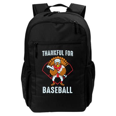 Thankful For Baseball Turkey Thanksgiving Baseball Backpack