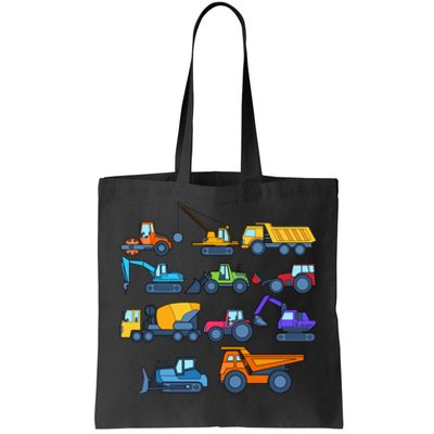 Tractor Fan Boy Kids Construction Excavator Excavation Truck Gift Tote Bag