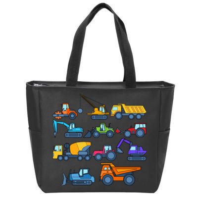 Tractor Fan Boy Kids Construction Excavator Excavation Truck Gift Zip Tote Bag