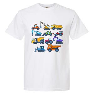 Tractor Fan Boy Kids Construction Excavator Excavation Truck Gift Garment-Dyed Heavyweight T-Shirt