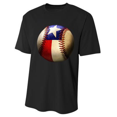 Texas Flag Baseball Performance Sprint T-Shirt