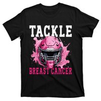 Tackle Football Breast Cancer Awareness Pink Ribbon Kids T-Shirt