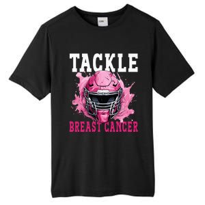 Tackle Football Breast Cancer Awareness Pink Ribbon Kids Tall Fusion ChromaSoft Performance T-Shirt