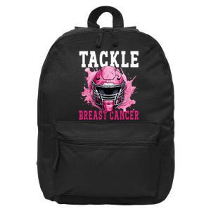 Tackle Football Breast Cancer Awareness Pink Ribbon Kids 16 in Basic Backpack