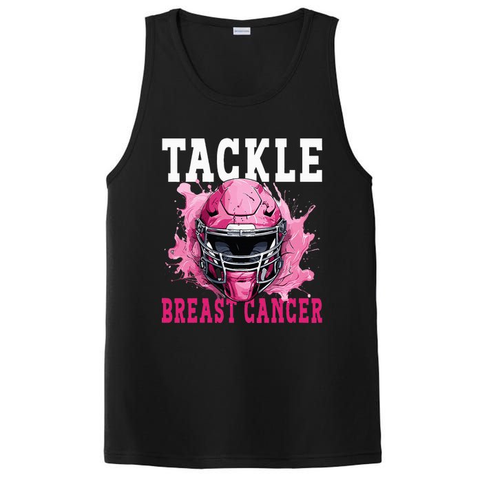 Tackle Football Breast Cancer Awareness Pink Ribbon Kids PosiCharge Competitor Tank