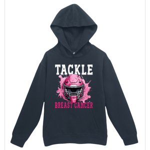 Tackle Football Breast Cancer Awareness Pink Ribbon Kids Urban Pullover Hoodie