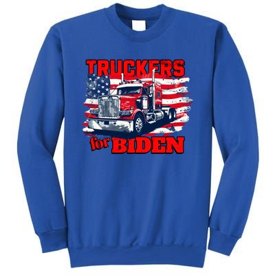 Truckers For Biden Trucks Truck Driving American Flag Gift Sweatshirt