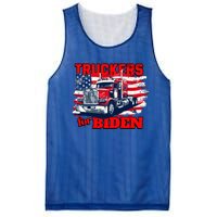 Truckers For Biden Trucks Truck Driving American Flag Gift Mesh Reversible Basketball Jersey Tank