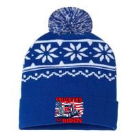 Truckers For Biden Trucks Truck Driving American Flag Gift USA-Made Snowflake Beanie