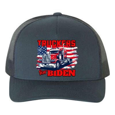 Truckers For Biden Trucks Truck Driving American Flag Gift Yupoong Adult 5-Panel Trucker Hat