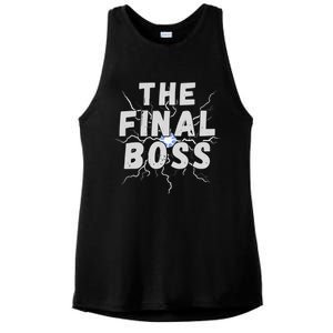 The Final Boss Rock Lightning Wrestling Rock Final Boss Ladies PosiCharge Tri-Blend Wicking Tank