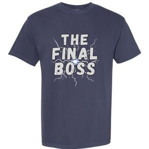 The Final Boss Rock Lightning Wrestling Rock Final Boss Garment-Dyed Heavyweight T-Shirt