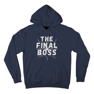 The Final Boss Rock Lightning Wrestling Rock Final Boss Hoodie