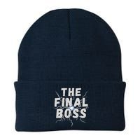 The Final Boss Rock Lightning Wrestling Rock Final Boss Knit Cap Winter Beanie