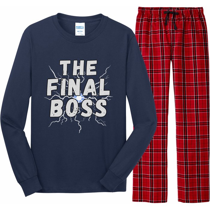 The Final Boss Rock Lightning Wrestling Rock Final Boss Long Sleeve Pajama Set