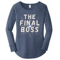 The Final Boss Rock Lightning Wrestling Rock Final Boss Women's Perfect Tri Tunic Long Sleeve Shirt