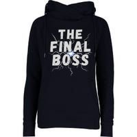 The Final Boss Rock Lightning Wrestling Rock Final Boss Womens Funnel Neck Pullover Hood