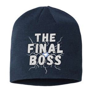 The Final Boss Rock Lightning Wrestling Rock Final Boss Sustainable Beanie