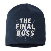 The Final Boss Rock Lightning Wrestling Rock Final Boss Sustainable Beanie