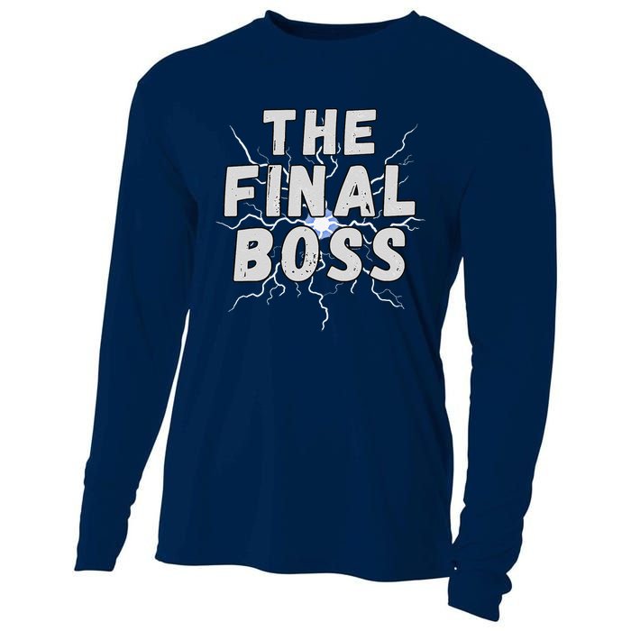 The Final Boss Rock Lightning Wrestling Rock Final Boss Cooling Performance Long Sleeve Crew