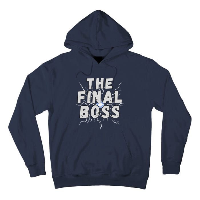 The Final Boss Rock Lightning Wrestling Rock Final Boss Tall Hoodie