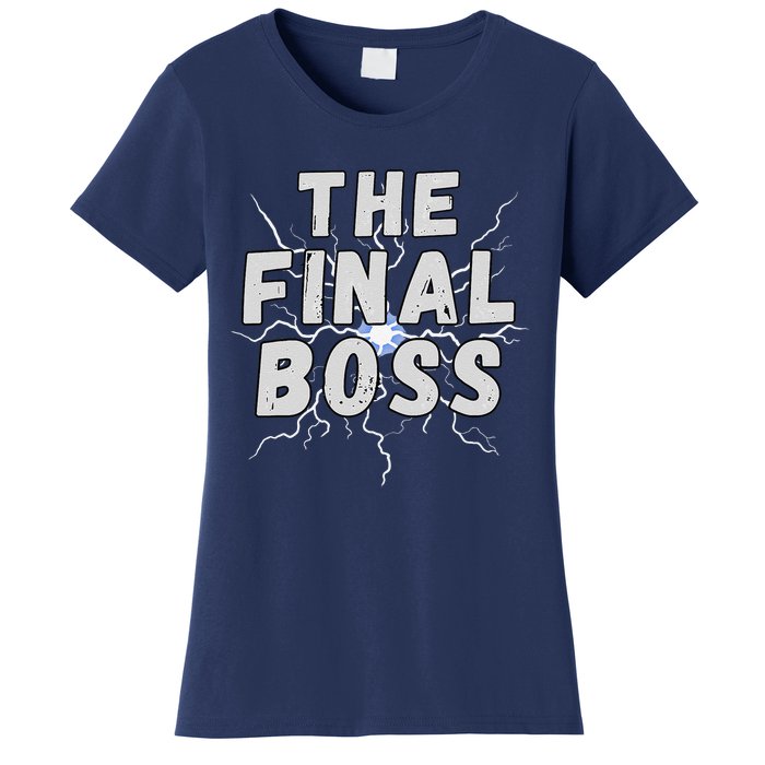 The Final Boss Rock Lightning Wrestling Rock Final Boss Women's T-Shirt