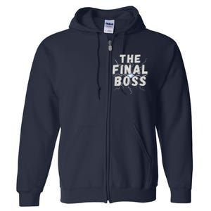 The Final Boss Rock Lightning Wrestling Rock Final Boss Full Zip Hoodie